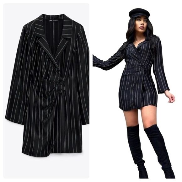 ZARA STRIPED BLAZER DRESS SPECIAL EDITION - Picture 1 of 9